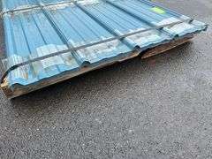 Slate Blue Corrugated Metal Panel 3'x8'