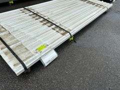 White Corrugated Metal Panel 3'x8'