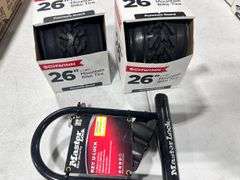 24" Mountain Tire (2) & MasterLock Bike Lock (1) (3x$)