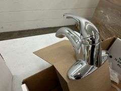 Low Arc Bathroom Faucet Chrome Finish Single Handle