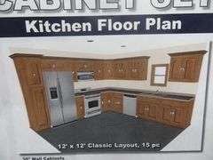 Pacific Gray Kitchen Cabinet Set 12'x12'