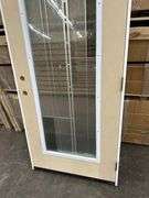 Exterior Full Decorative Glass Fiberglass Door 36"x80" LH