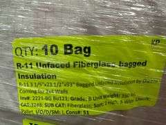 R-11 Unfaced Fiberglass Bagged Insulation