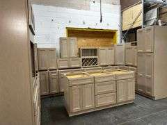 Assembled Sonona Wheat Kitchen Cabinet Set 10'x16'x10'