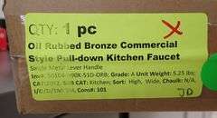 Oil Rubbed Bronze Commercial Style Pull- Down Kitchen Faucet