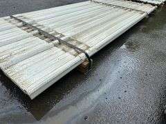 White Corrugated Metal Panel 3'x8'