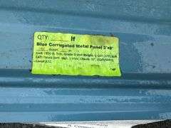 Slate Blue Corrugated Metal Panel 3'x8'