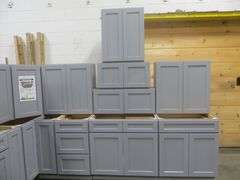 Pacific Gray Kitchen Cabinet Set 12'x12'
