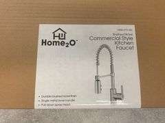 Brushed Nickle Commercial Style Pull-down Kitchen Faucet