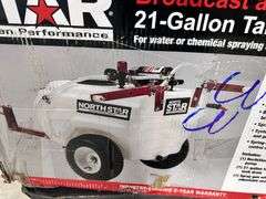 Tow-Behind Trailer Boom Broadcast and Spot Sprayer, 21 Gallons, 2.2 GPM, 12 Volt DC