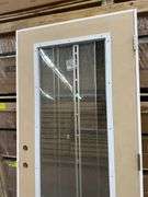 Exterior Full Decorative Glass Fiberglass Door 36"x80" LH