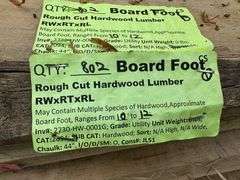Rough Cut Hardwood Lumber RWxRHxRL ( Longest Board Is 10')