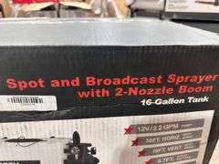 ATV Broadcast and Spot Sprayer with 2-Nozzle Boom-- 16-Gallon Capacity, 2.2 GPM, 12 Volts