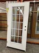 Exterior 15 Lite Fiberglass Door 36"x80" RH