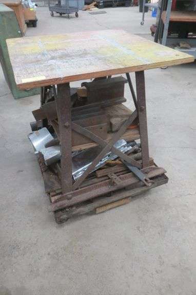 Rolling Stand Loaded w/ Scrap Welding Steel 27"x24"x24"