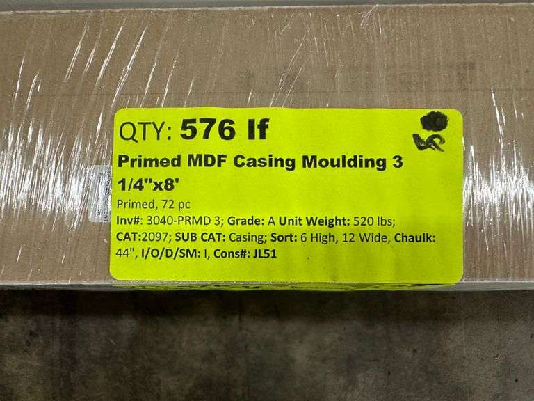 Primed MDF Casing Moulding 3 1/4"x8'