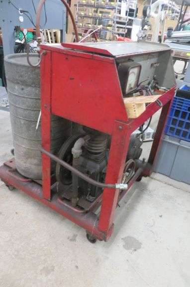 Air Compressor w/ Cabinet & Air Storage Tanks
