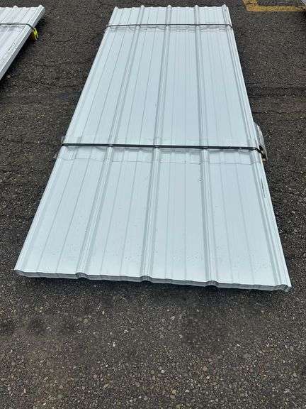 White Corrugated Metal Panel 3'x8'
