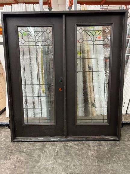 Exterior Fiberglass Double Door 74"x81 1/2" LH