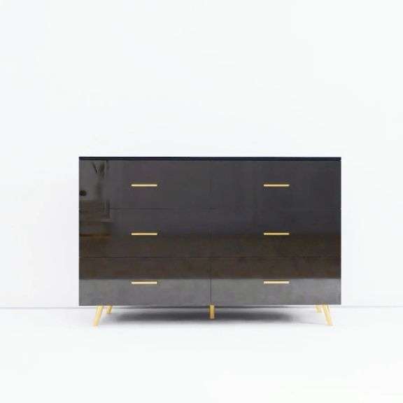 High Glossy Surface 6 Drawers Chest of Drawer