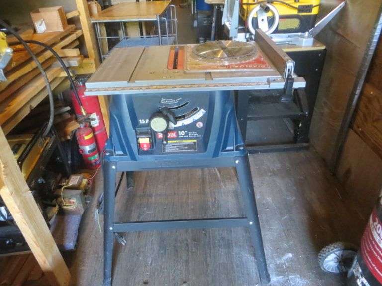 Ryobi 10" Table Saw on Stand w/ 2 New Blades