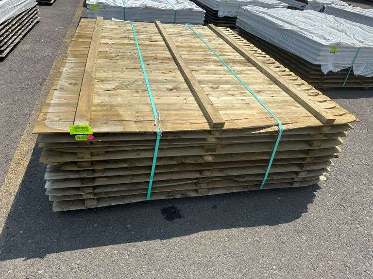 Pressure Treated Stockade Fence Panels 6'x8' With 4" Picket