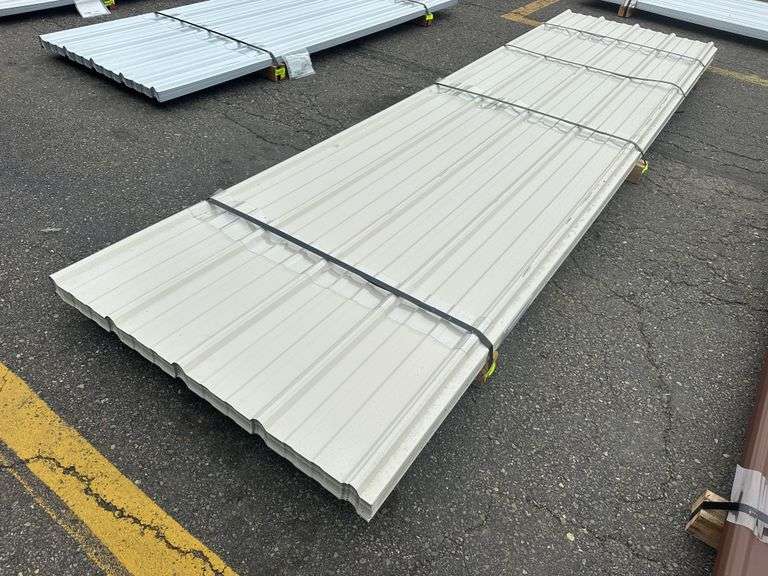 White Corrugated Metal Panel 3'x12'