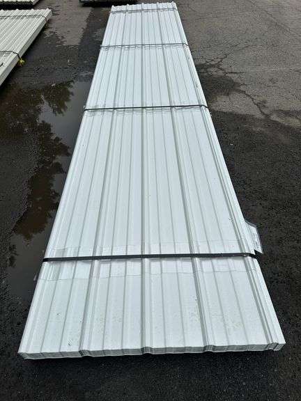 White Corrugated Metal Panel 3'x16'