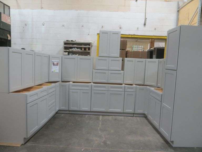 Stone Harbor Gray Kitchen Cabinet Set 10'x14'x10'