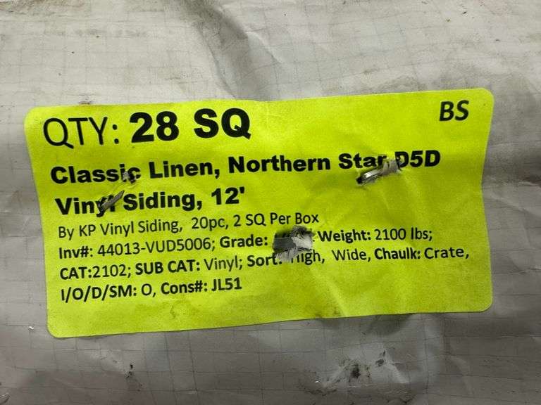 Classic Linen, Northern Star D5D Vinyl Siding, 12'