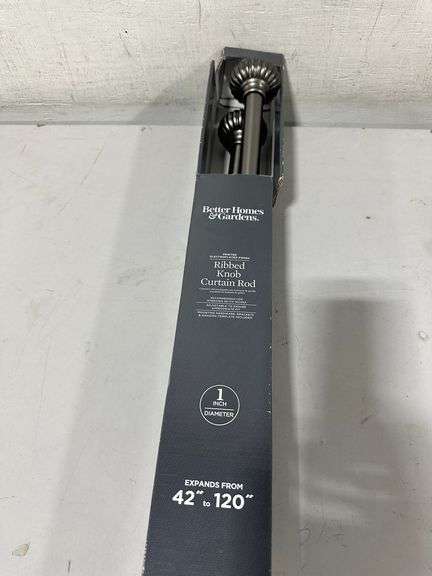 Ribbed Knob Curtain Rod
