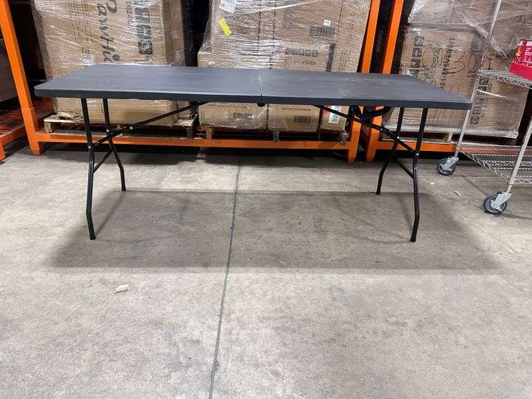 6 Ft Plastic Folding Table -Black