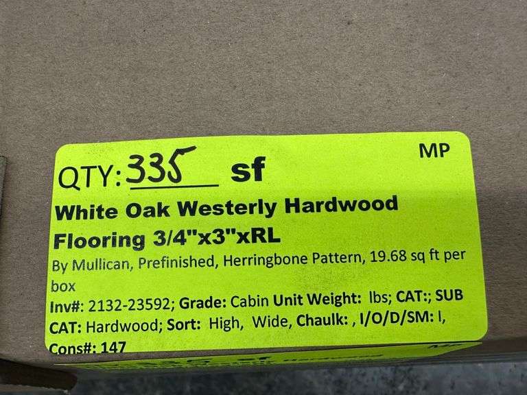White Oak Westerly Hardwood Flooring 3/4"x3"xRL