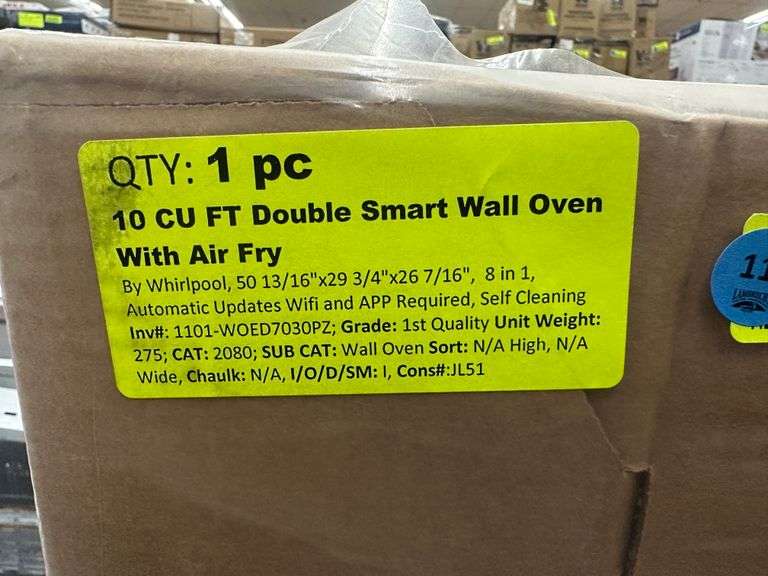 10 Cubic Foot Double Smart Wall Oven With Air Fry