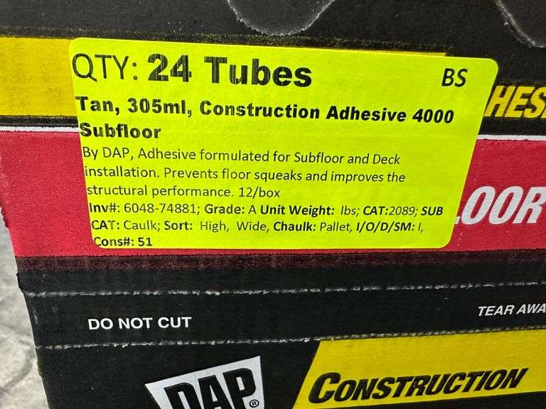 2 Pack Tan, 305ML, Construction Adhesive 4000 Subfloor