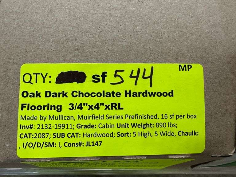 Oak Dark Chocolate Hardwood Flooring 3/4"x4"xRL