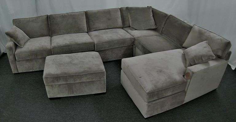 Macys Radley 5pc Fabric Apartment Sectional WITH OTTOMAN Online Retail: $4774