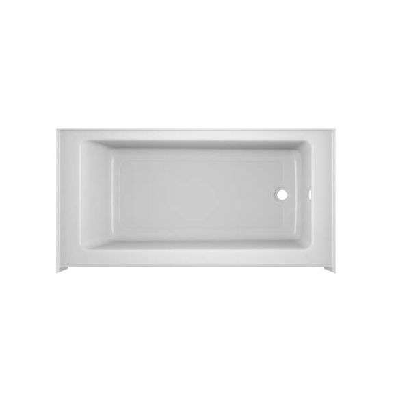 Signature 60" Three Wall Alcove Acrylic Whirlpool Tub with Right Drain Left Hand Pump and Overflow