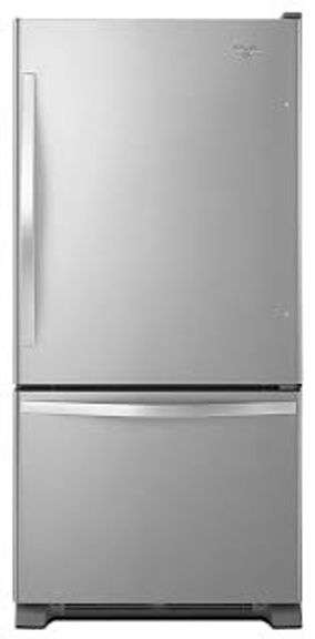 22 cu. ft. Bottom Freezer Refrigerator in Stainless Steel with Spill Guard Glass Shelves