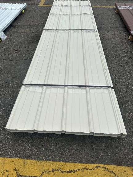 White Corrugated Metal Panel 3'x12'