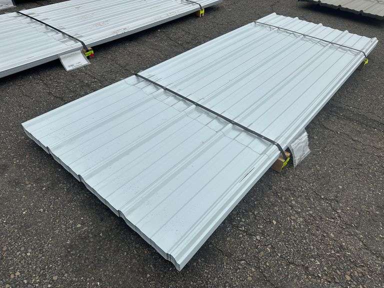 White Corrugated Metal Panel 3'x8'