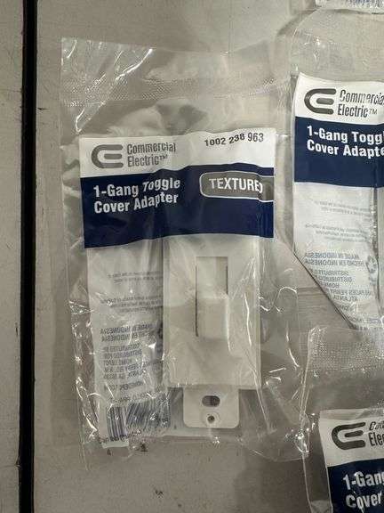 1-Gang Toggle Cover-up Plastic Wall Plate Adapter, White(33x$)