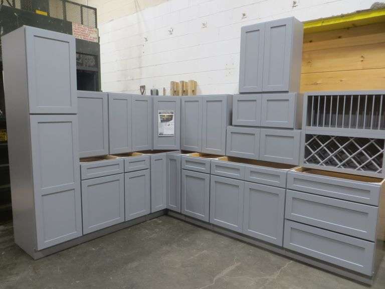 Stone Harbor Gray Kitchen Cabinet Set 10'x15'