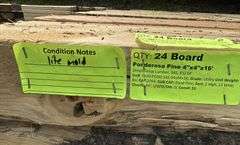 Ponderosa Pine Dimensional Lumber 4"x4"x16'