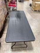 6 Ft Plastic Folding Table -Black