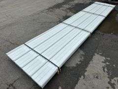 White Corrugated Metal Panel 3'x16'