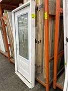 White Fiberglass, Decorative Entrance Door 36"x80", Right Hand