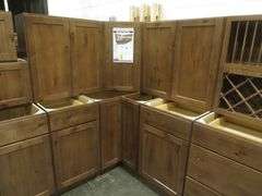 Rustic Walnut Shaker Kitchen Cabinet Set 12'x15'