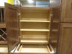 Rustic Walnut Shaker Kitchen Cabinet Set 12'x15'