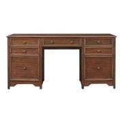 Bradstone 63" Walnut Brown Wood Executive Desk